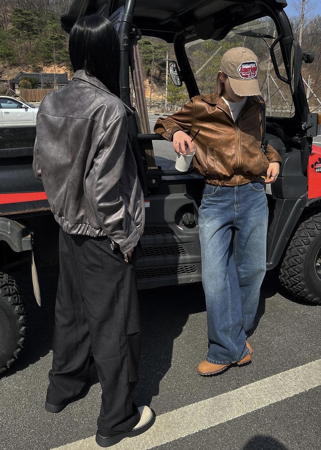 Vintage crop leather JP