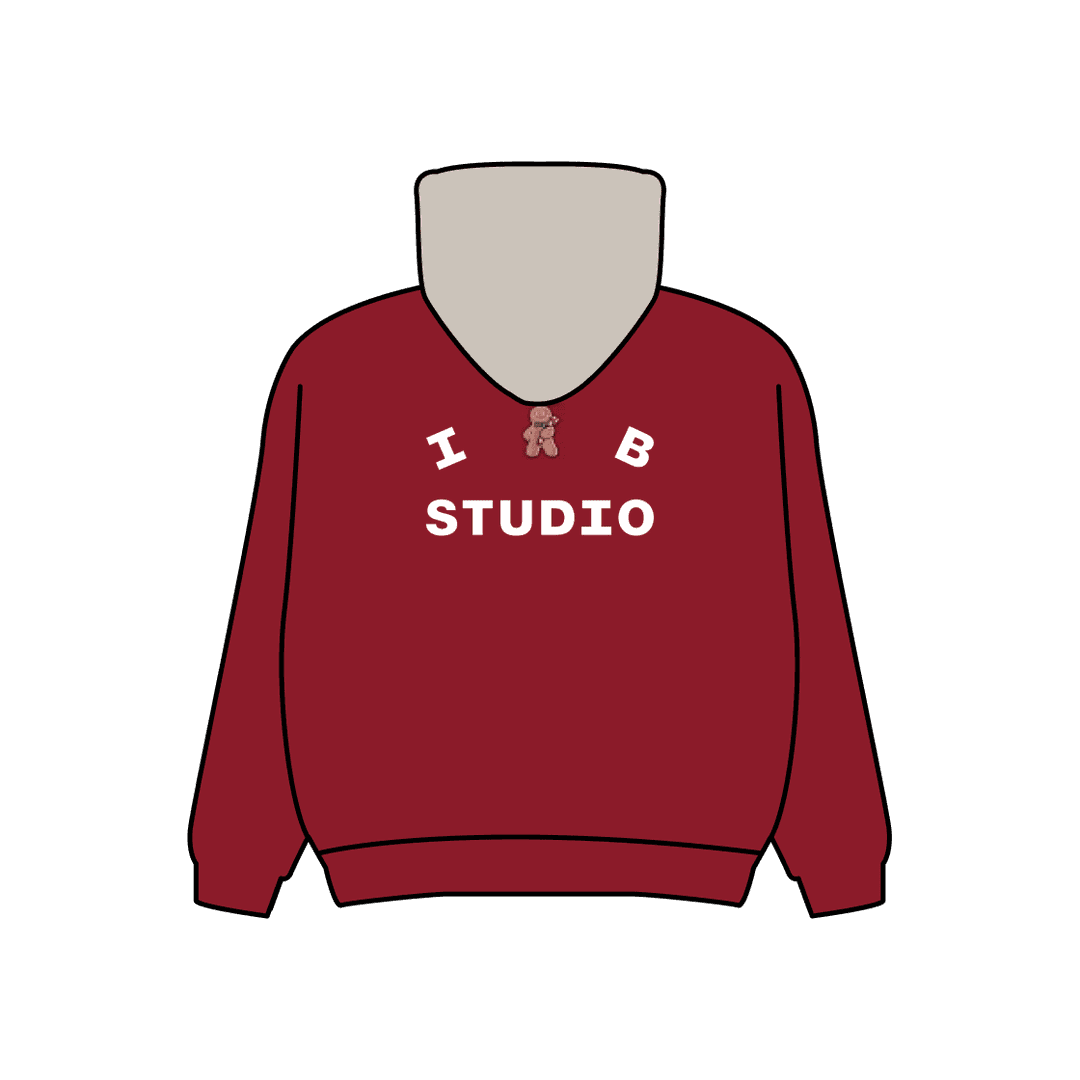 IAB Studio 24 Christmas Hoodie Burgundy Oatmeal