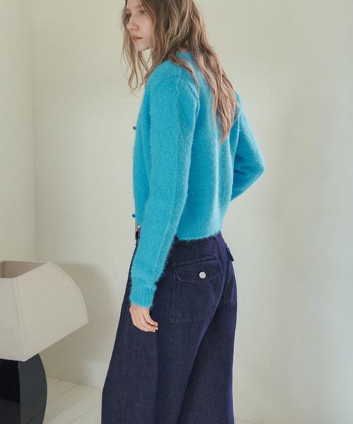 [기모] LEV CURVED DENIM PANTS_DARK BLUE