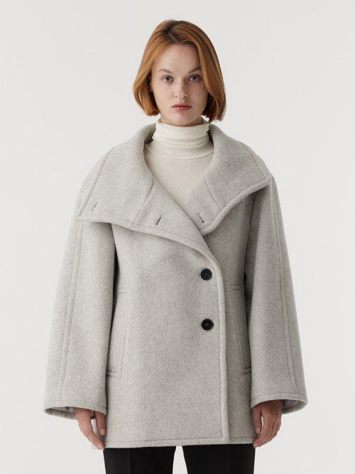 HAYES HALF COAT (LIGHT GREY)