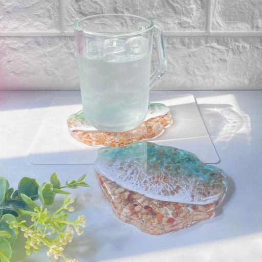 인기✨산호석 해변 티코스터 🛍️ 무료선물포장(8+1)