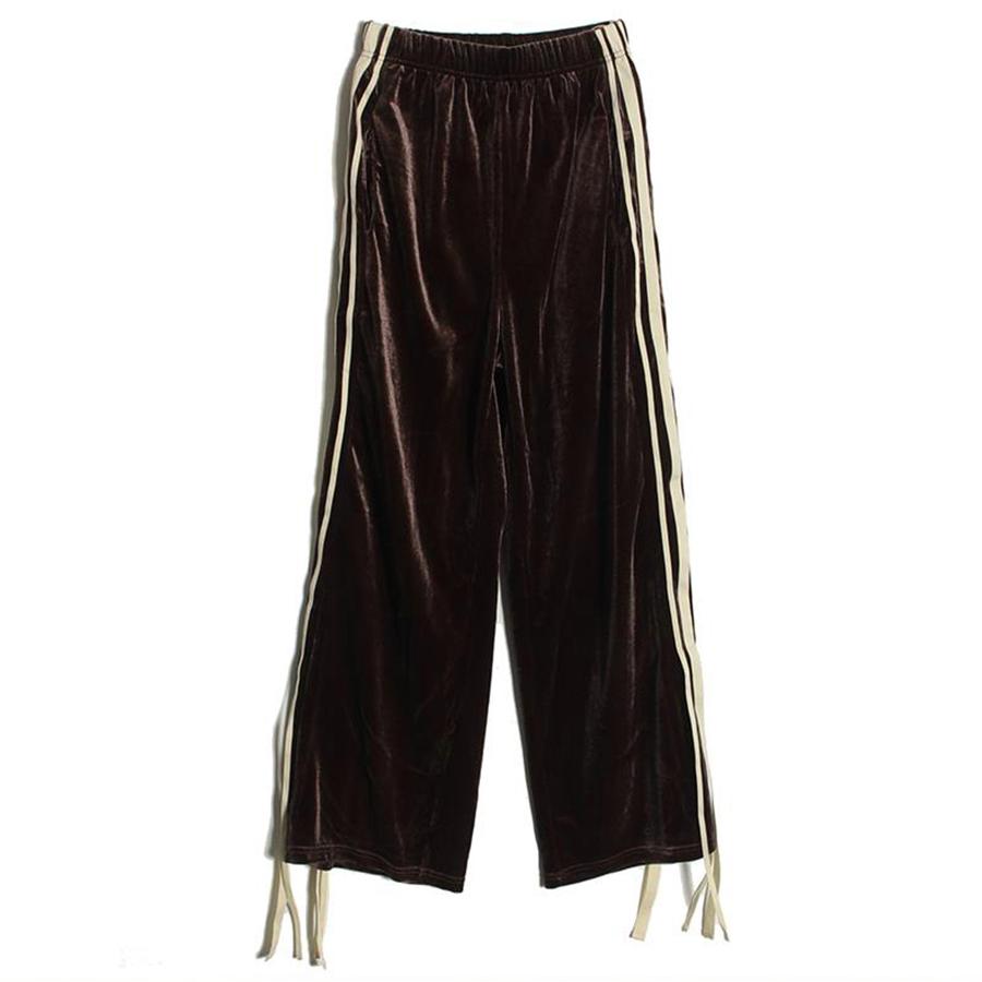 velvet track pants