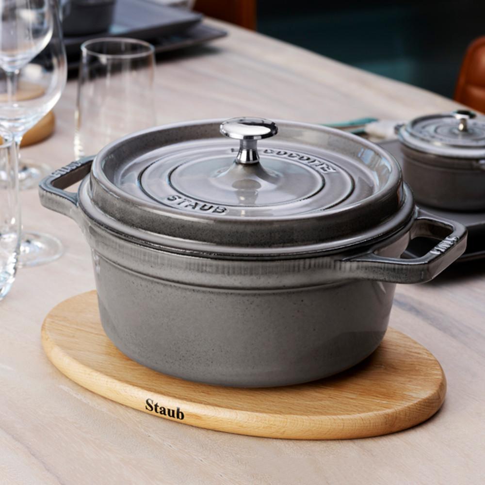 [스타우브] 원형 꼬꼬떼 22cm 그레이 ST102218