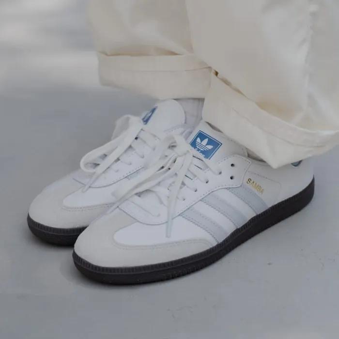 아디다스 오리지널 삼바 OG 코어 화이트 헤일로 블루 ID2055 남성 | 상품 상세 | 크로켓