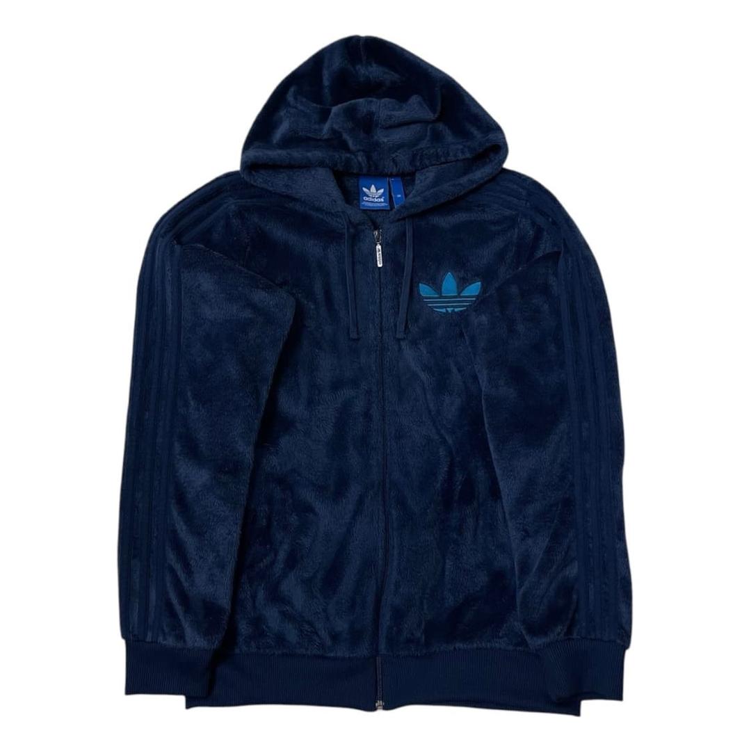 아디다스 빈티지 파이어버드 뽀글이 쉐르파 갸루 모리걸 후드집업자켓 네이비 | 후루츠패밀리