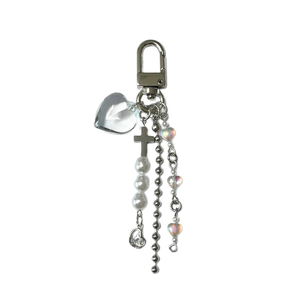 MADE forget Keyring / 하트키링 키치 진주 십자가 써지컬 러블리 유니크