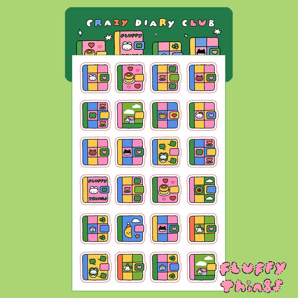 [플러피띵스] 크레이지다이어리클럽 스티커