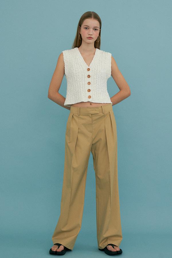low-rise wide pants_classic beige