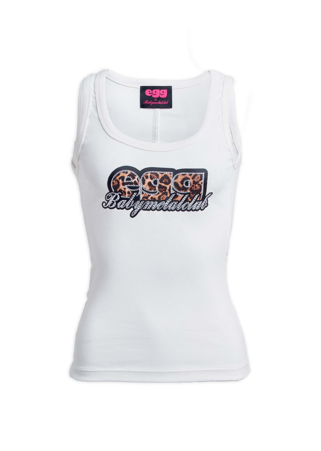 [eggxBabymetalclub] Rhinestone Sleeveless Top (white)