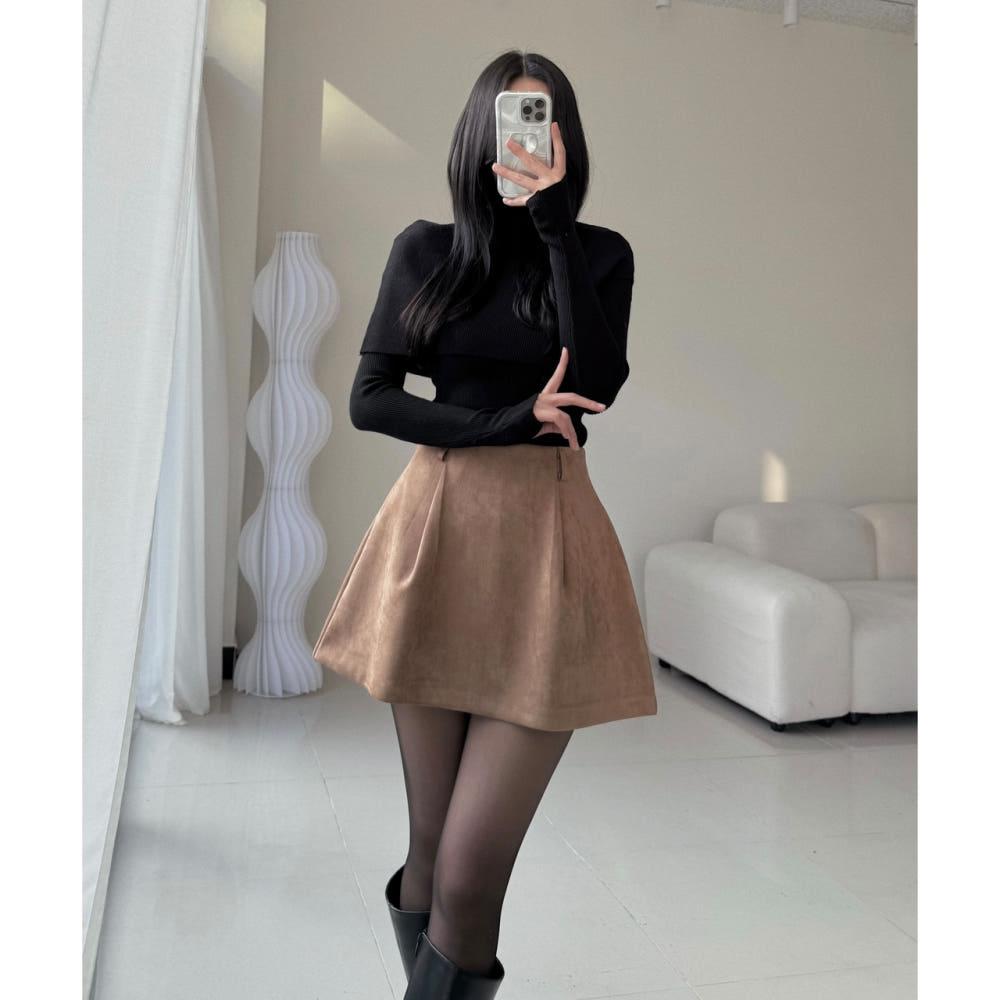 (~11/21 할인가적용/강추) 스웨이드 펌킨 벌룬 스커트 (2color)