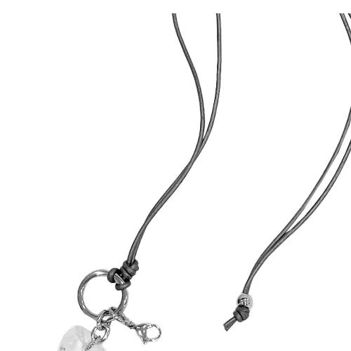 스피 하트 레더 네크리스