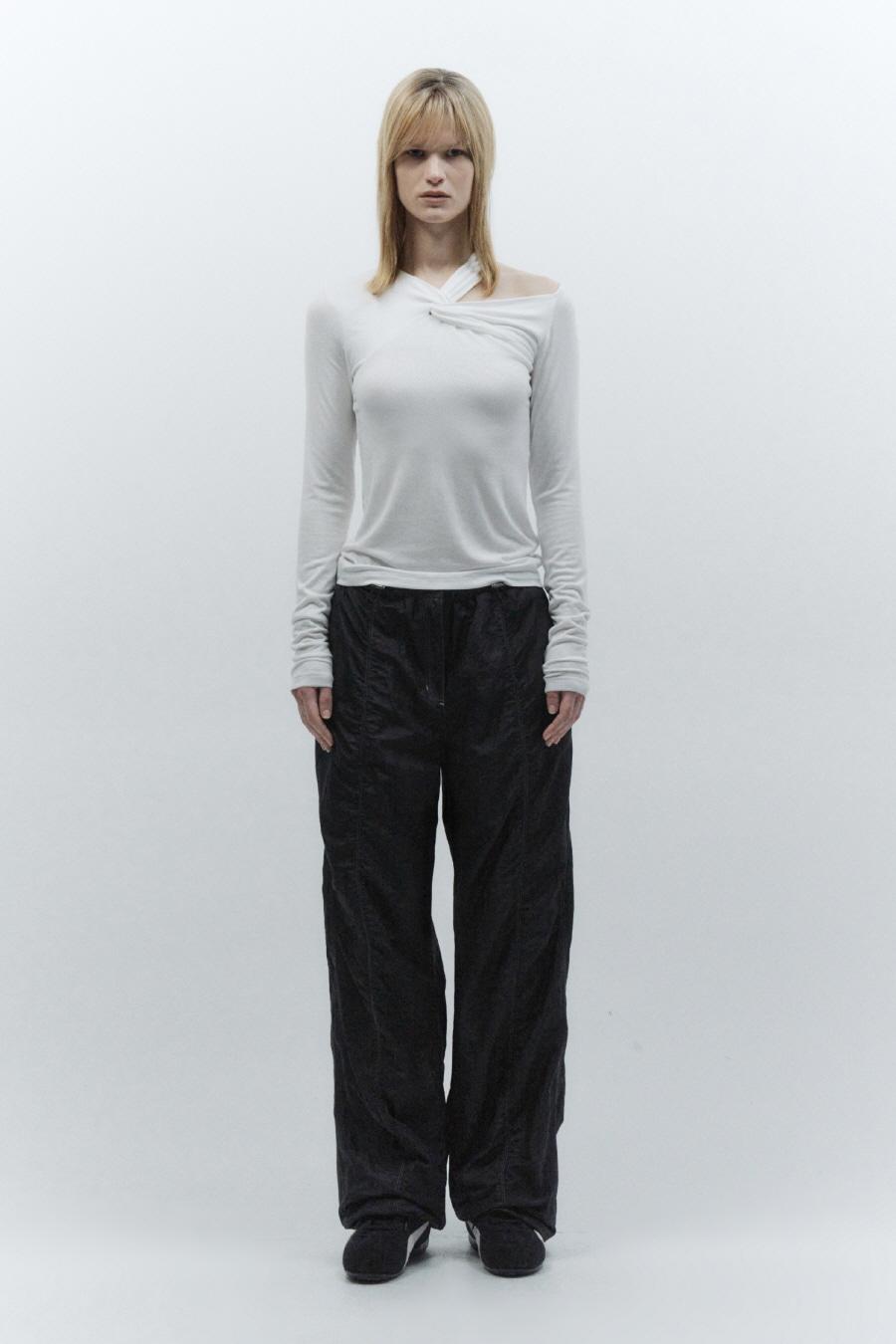 브레이드 롱슬리브 탑 WHITE