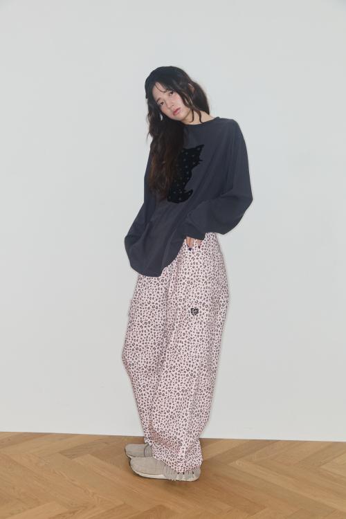 키리 레오파드 카고 팬츠 (핑크)