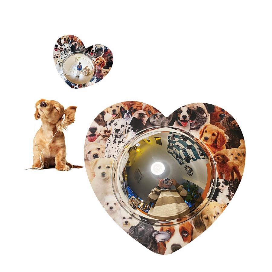 Love Puppy Acrylic Convex Mirror