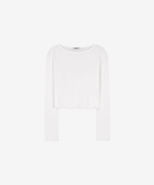 웨이브 베이직 레이어드 티셔츠 (화이트)