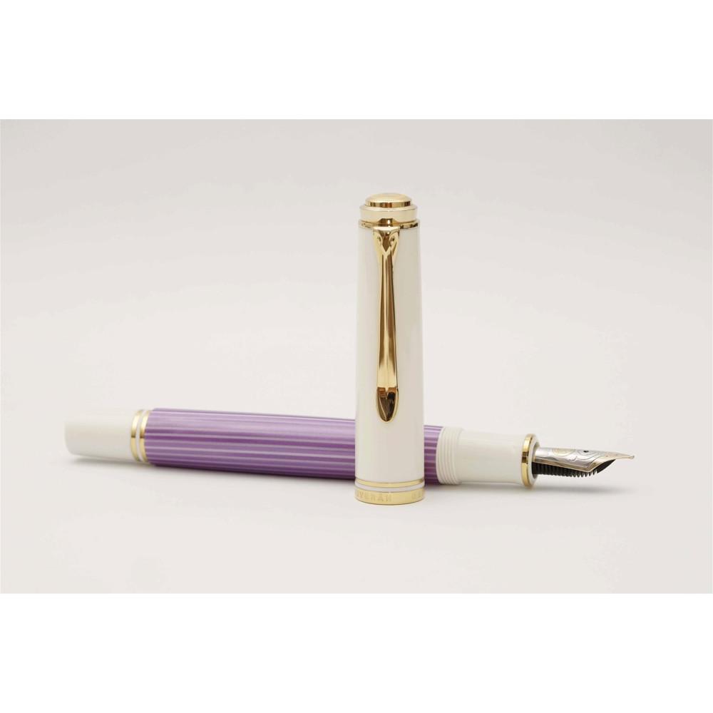 펠리칸 M600 소버린 만년필 바이올렛 화이트 한정판 14K 투톤