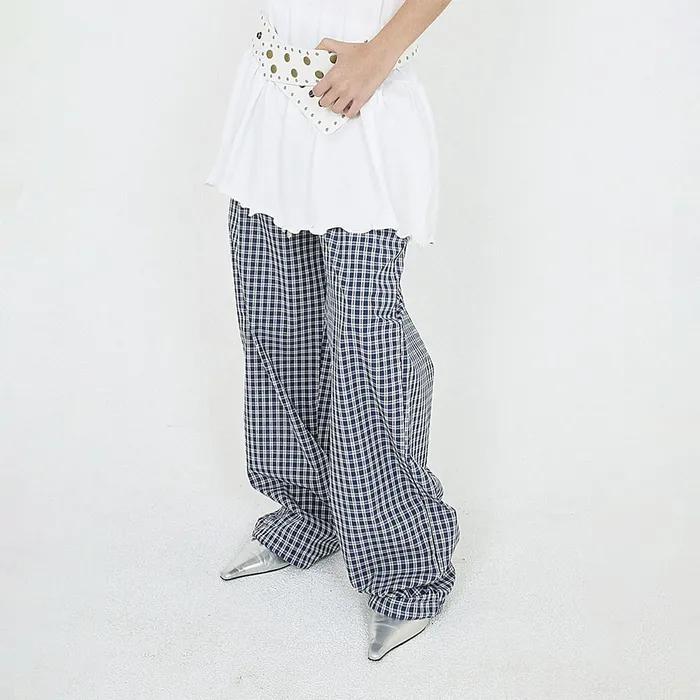 CHECK SUMMER PANTS (BLUE)