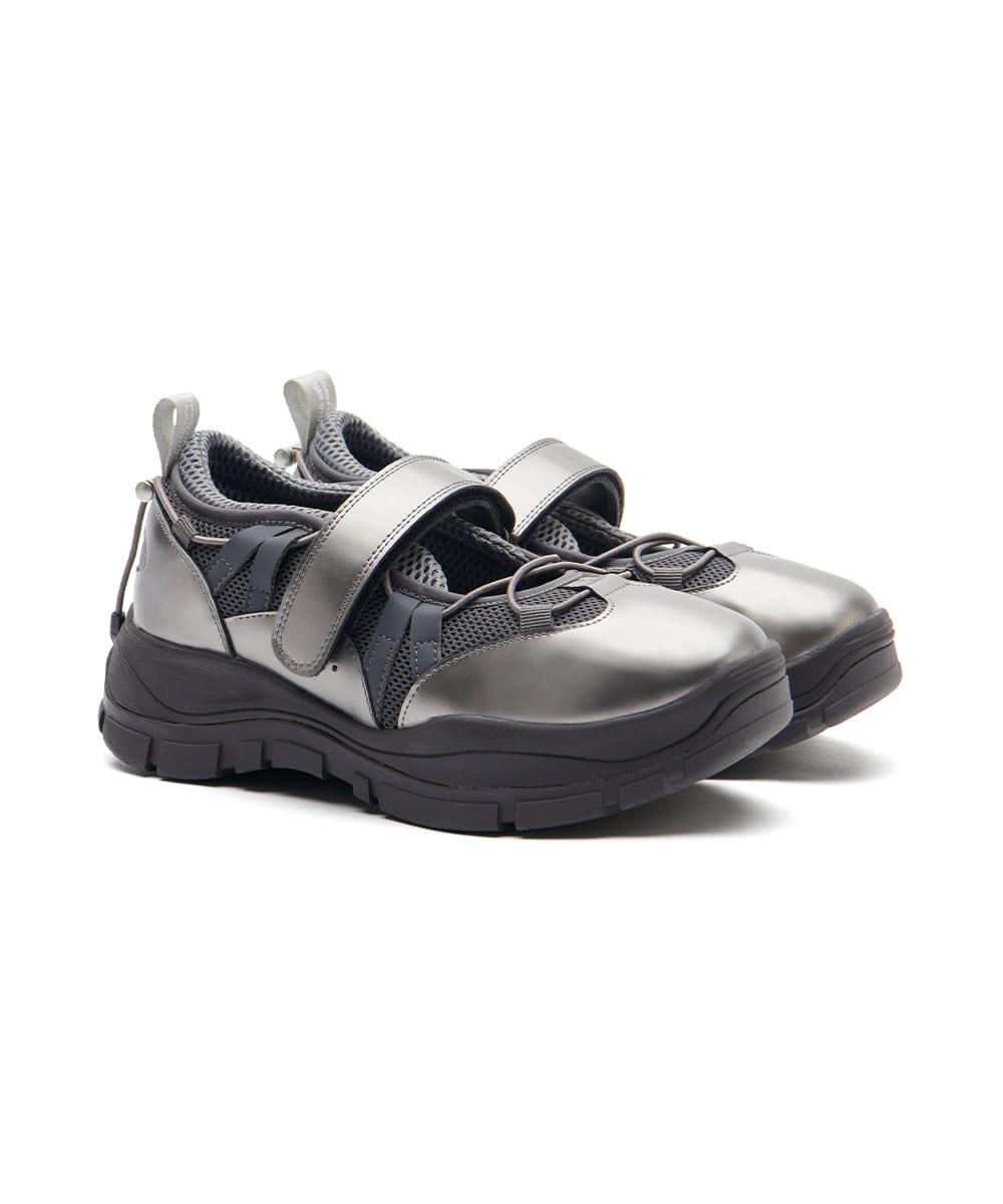 BRYN VELCRO SNEAKERS(MESH) V2 - DARK SILVER