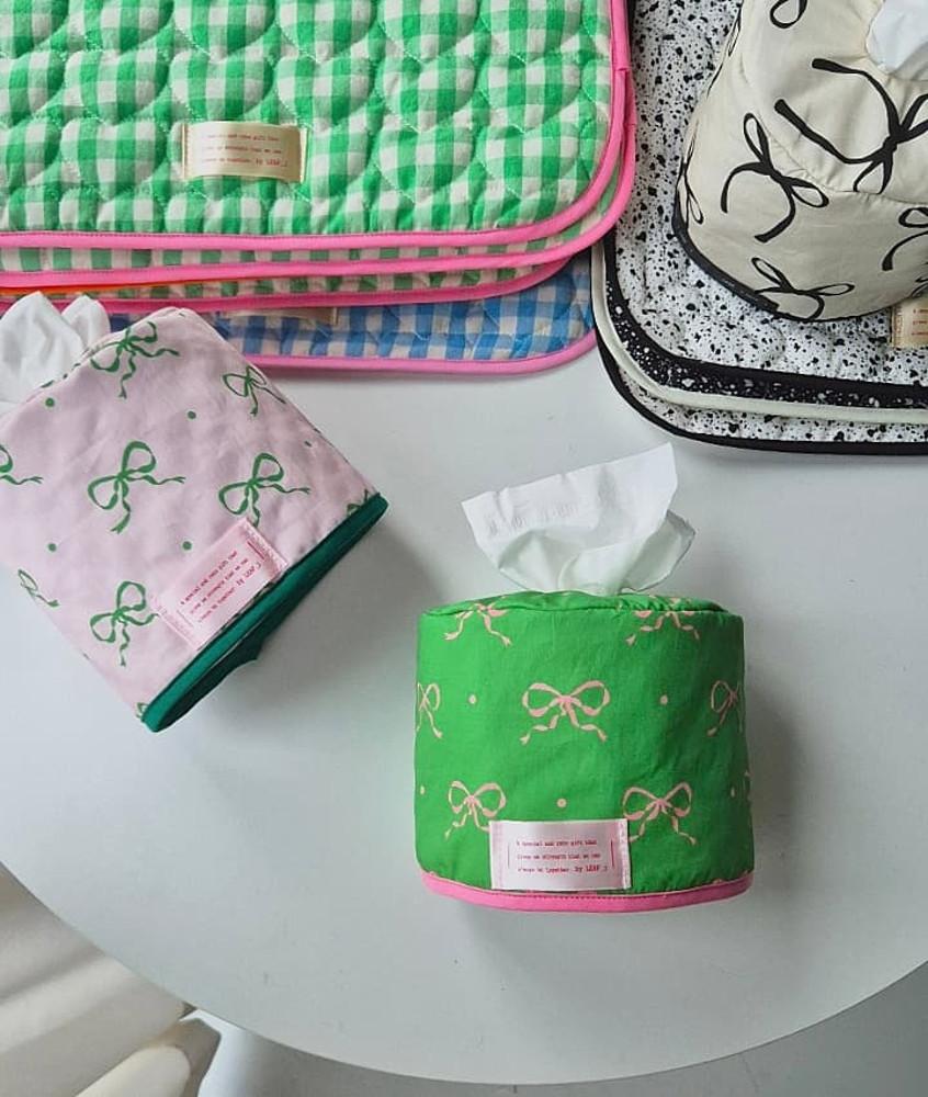 리본 티슈커버 휴지케이스 두루마리