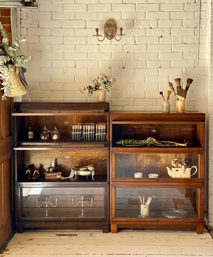 14-053 Globe Wernicke 3티어 북케이스 (다크)