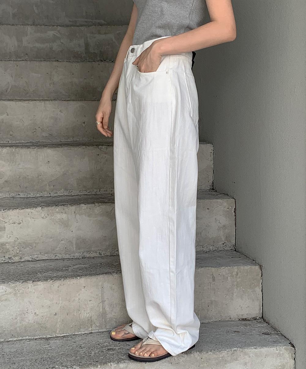 니어웨어 [L사이즈추가/여름베스트🌊] 언유즈얼리 리드 와이드 코튼 팬츠 (2color) 바지/와이드팬츠/코튼팬츠/코튼바지/면바지/청바지/데일리룩/여름팬츠/여름바지/썸머룩