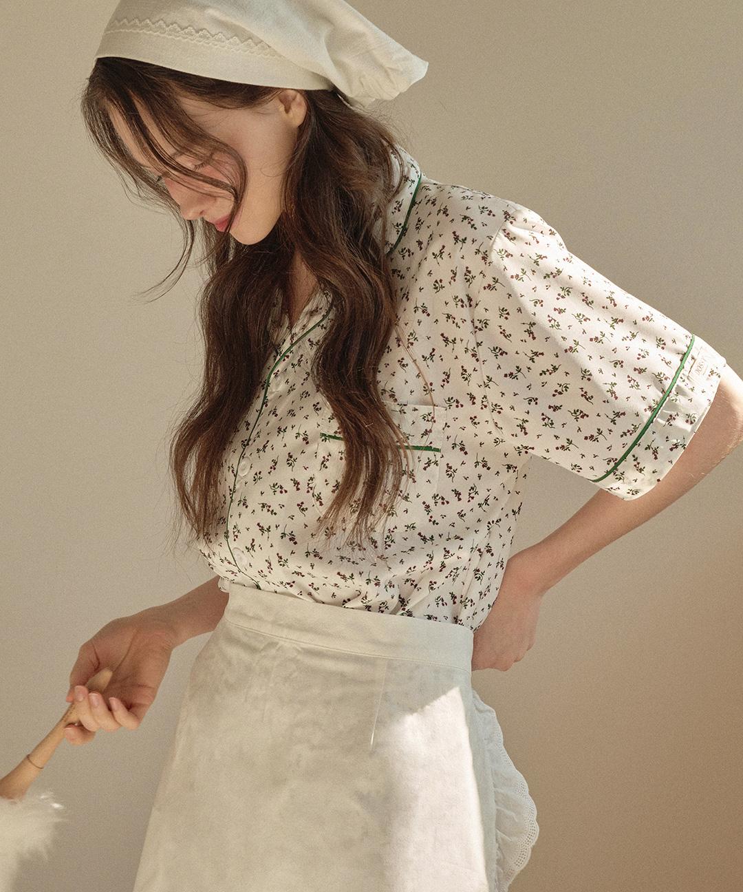 실크핏 쉐리 반팔 커플 잠옷 세트