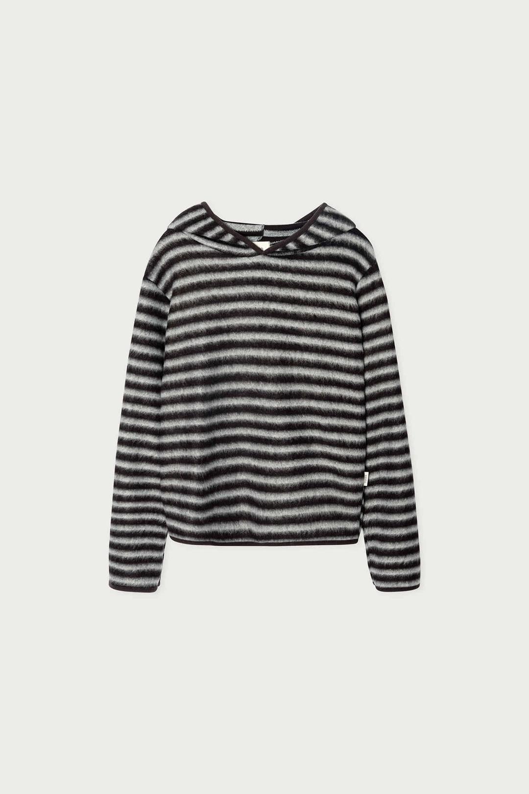 BRUSHED HOODED TOP BLACK