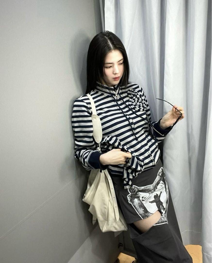 Open yy スカート. オープンワーク グレー