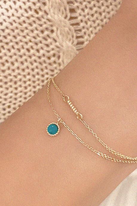 제나 B_14K 로프 디테일 팔찌