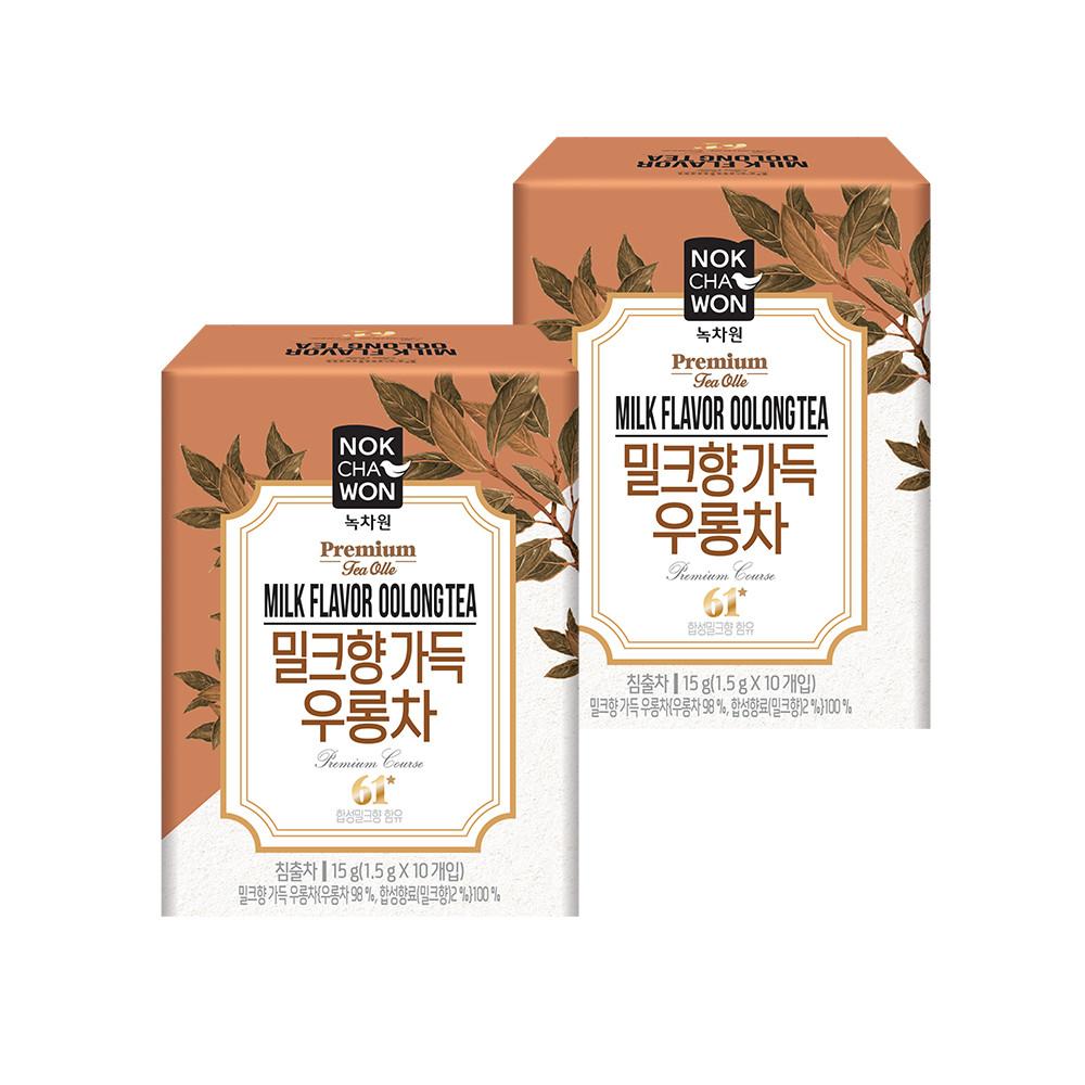 [녹차원]  밀크향가득우롱차 10티백 X 2팩 (우롱차,밀크티,간편한우롱티백,부드러운맛)
