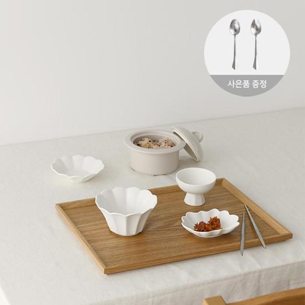 에라토 모이 1인 5P 화이트 도자기 신혼 집들이 그릇선물세트