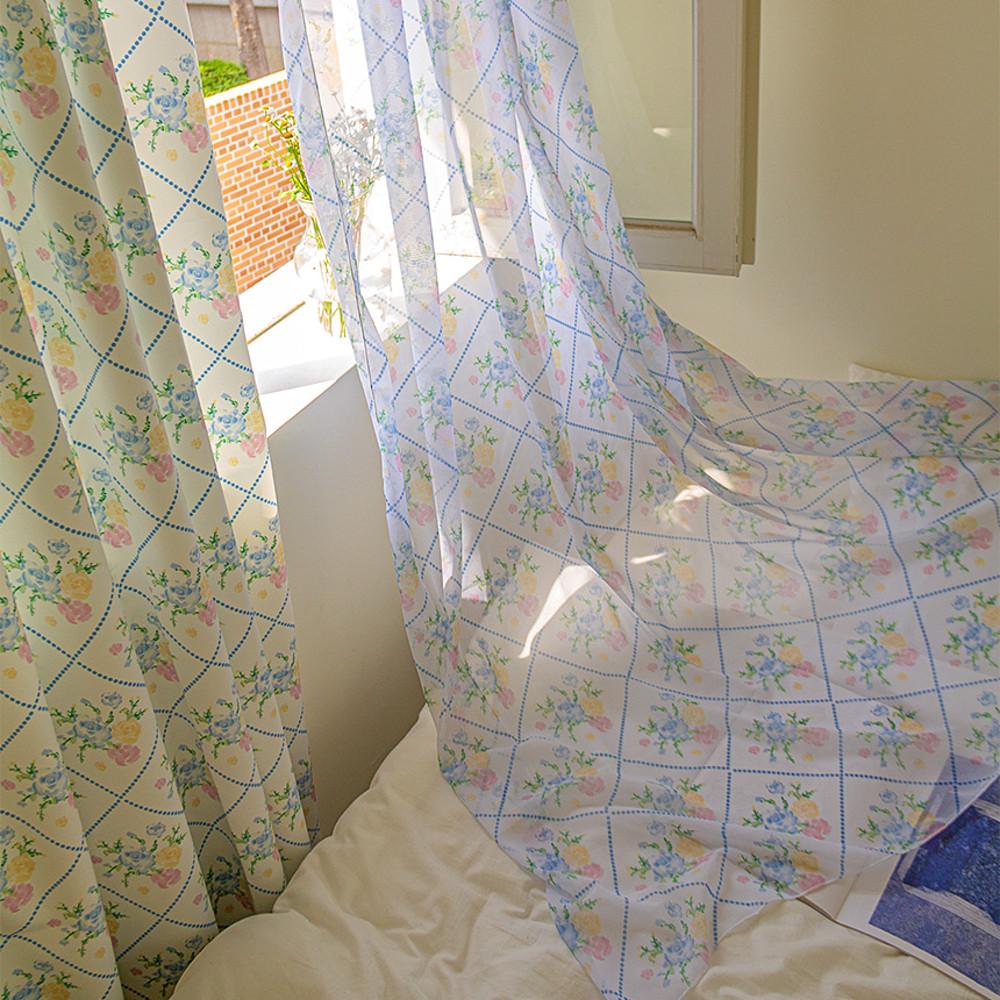 빈티지 프로방스 쉬폰&암막커튼 방한방풍커텐 창문커튼 가리개커튼 2ver 3size