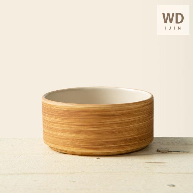 국내산 이천도자기 우디 일자대접 예쁜그릇 국그릇