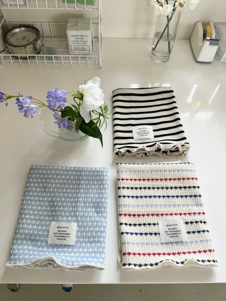 니트 키친크로스 테이블 매트 패브릭 매트 가전덮개