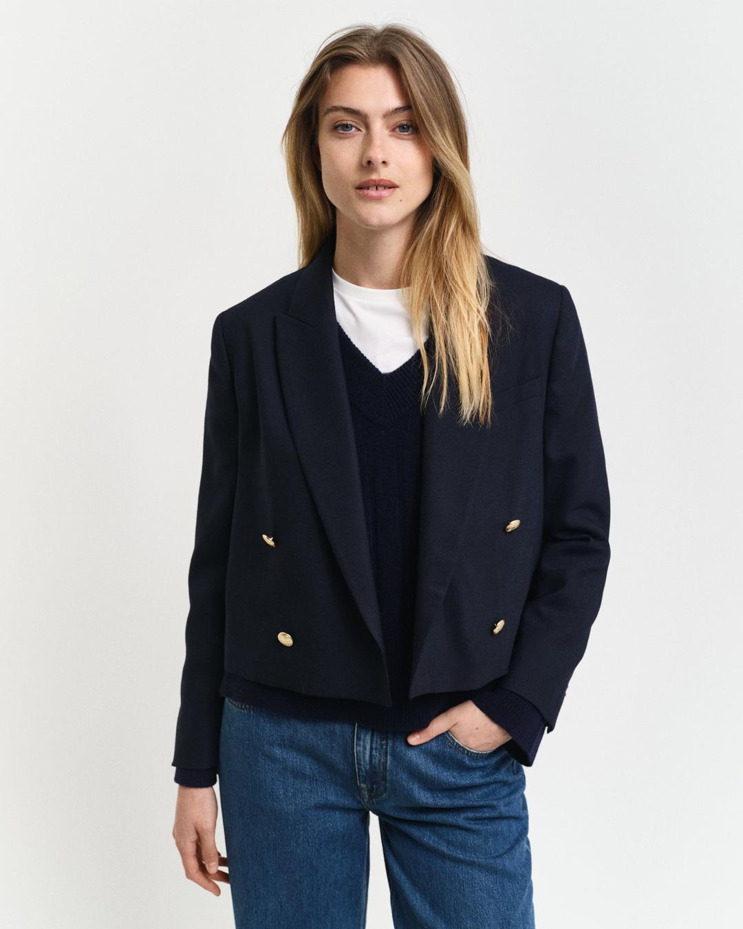 Relaxed Fit Cropped Club Blazer