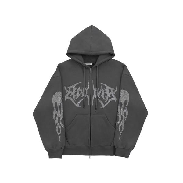 DARKNESS HOOD ZIP-UP (Charcoal)