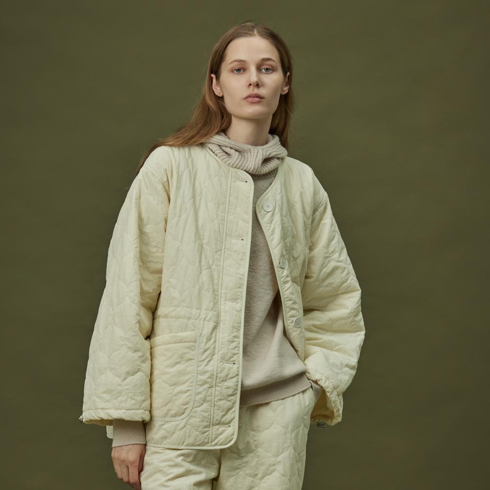 QUILTING PADDING JACKET_ivory (women)