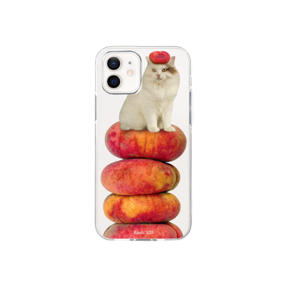 Peach cat case (jelly hard)