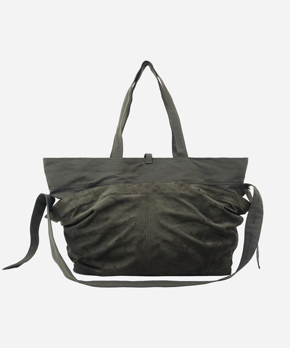 Layered Suede Bag (Khaki)