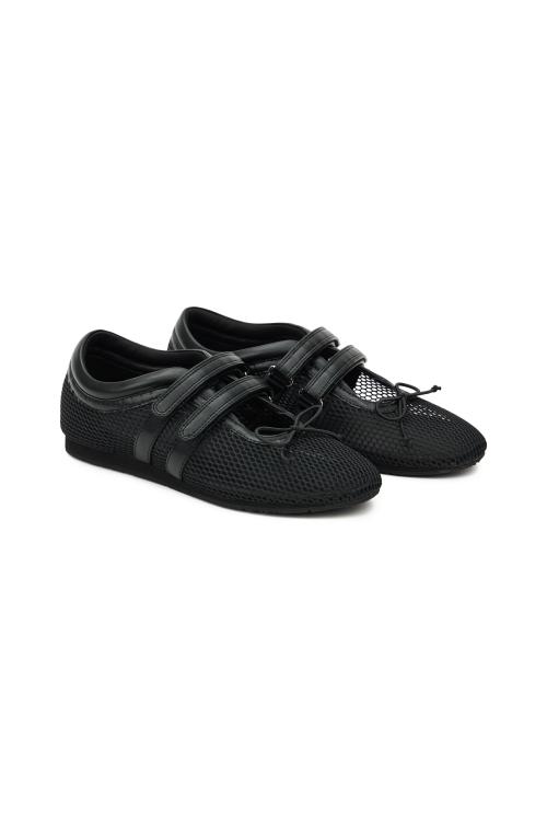 DEINET RIBBON MOZZI SHOES IN MESH BLACK