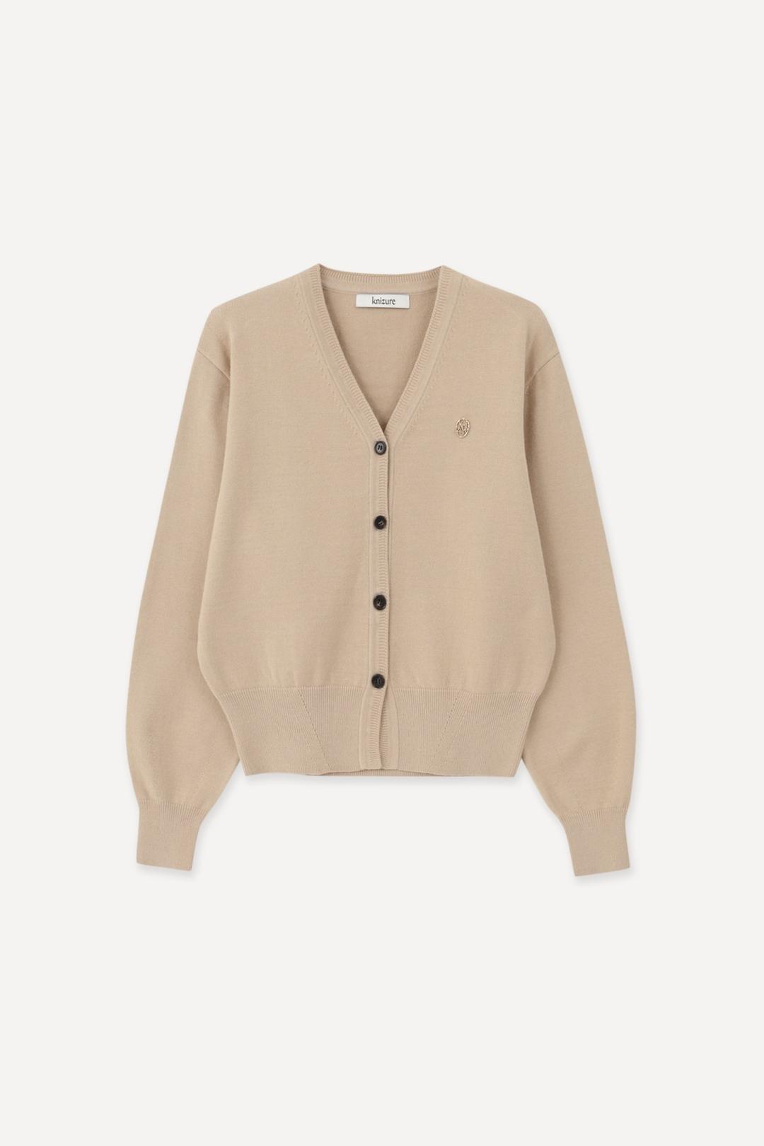 데일리 소프트 벨 슬리브 브이넥 가디건 _Beige