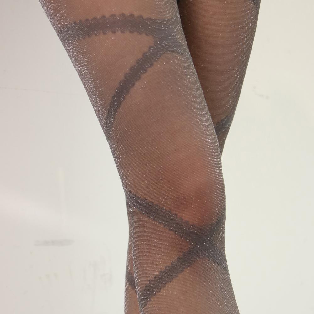글리터 리본 스타킹 (그레이)