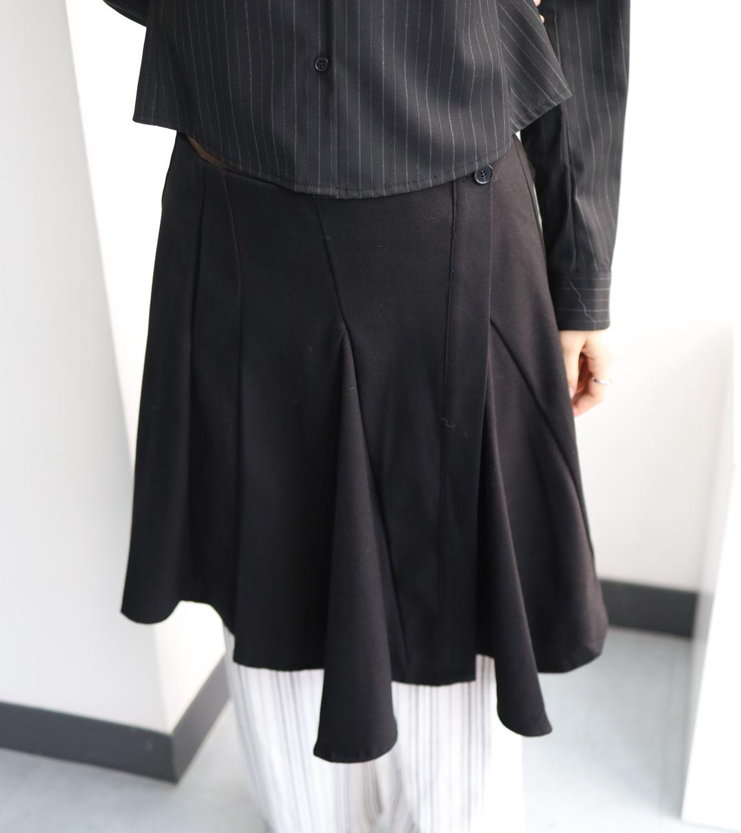 auno layered skirt (black)