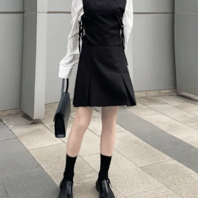 [🔥누적판매 1000장🔥/단품구매 가능] 모던 심플 베스트 스커트 투피스 세트