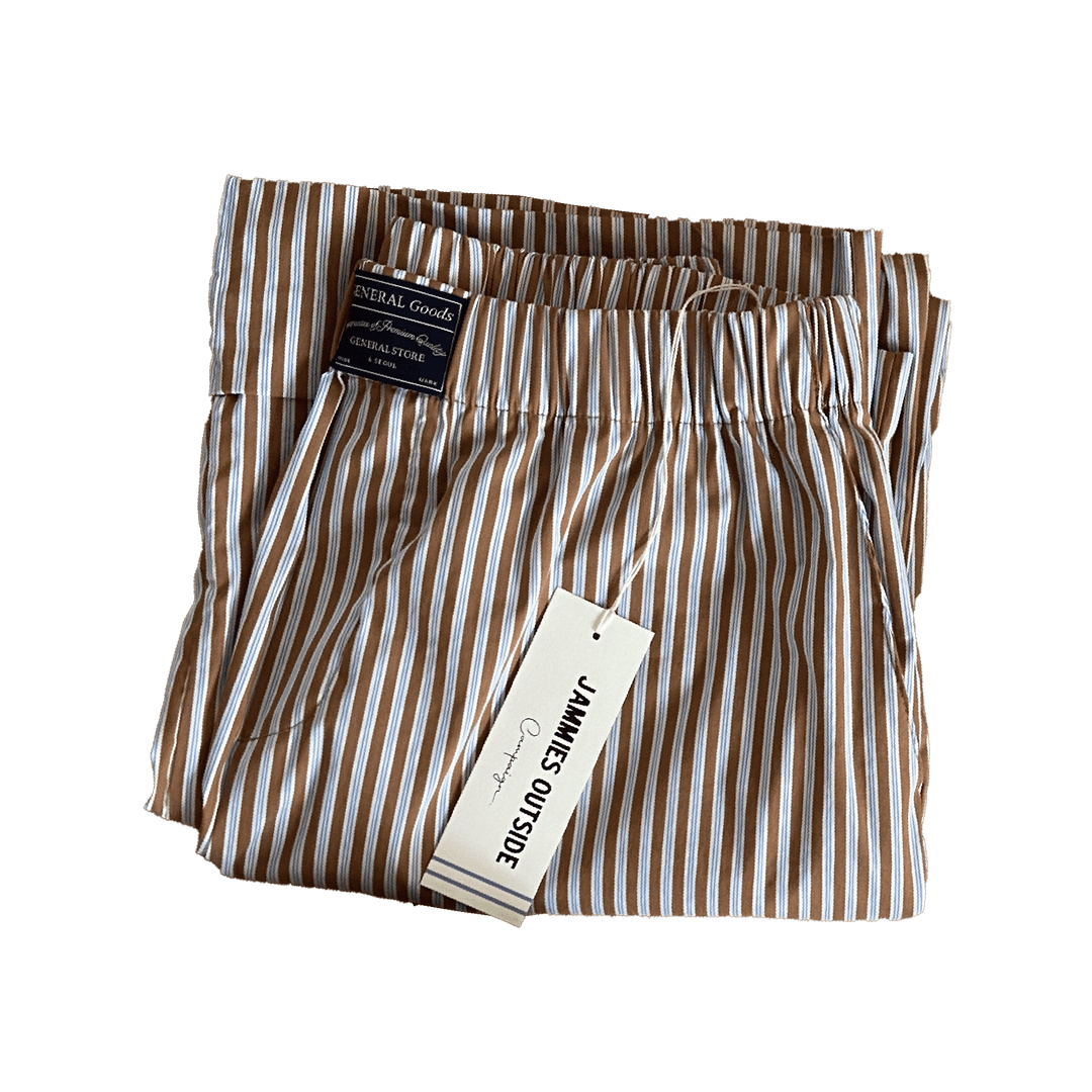 Jammies Multi Striped Wide Trousers - Brown
