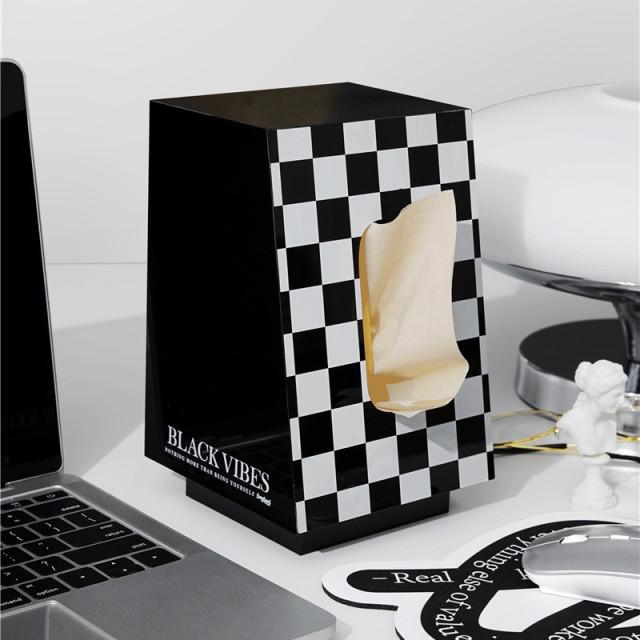 [WillB] Checker 스탠드 티슈 케이스