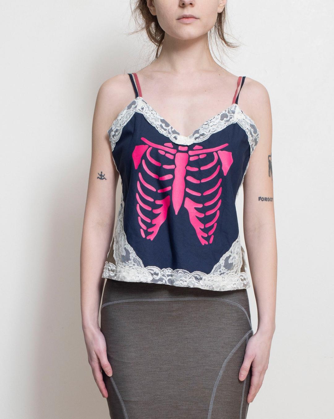 Heather Brennan Evans Rib Cami in Navy/Khaki