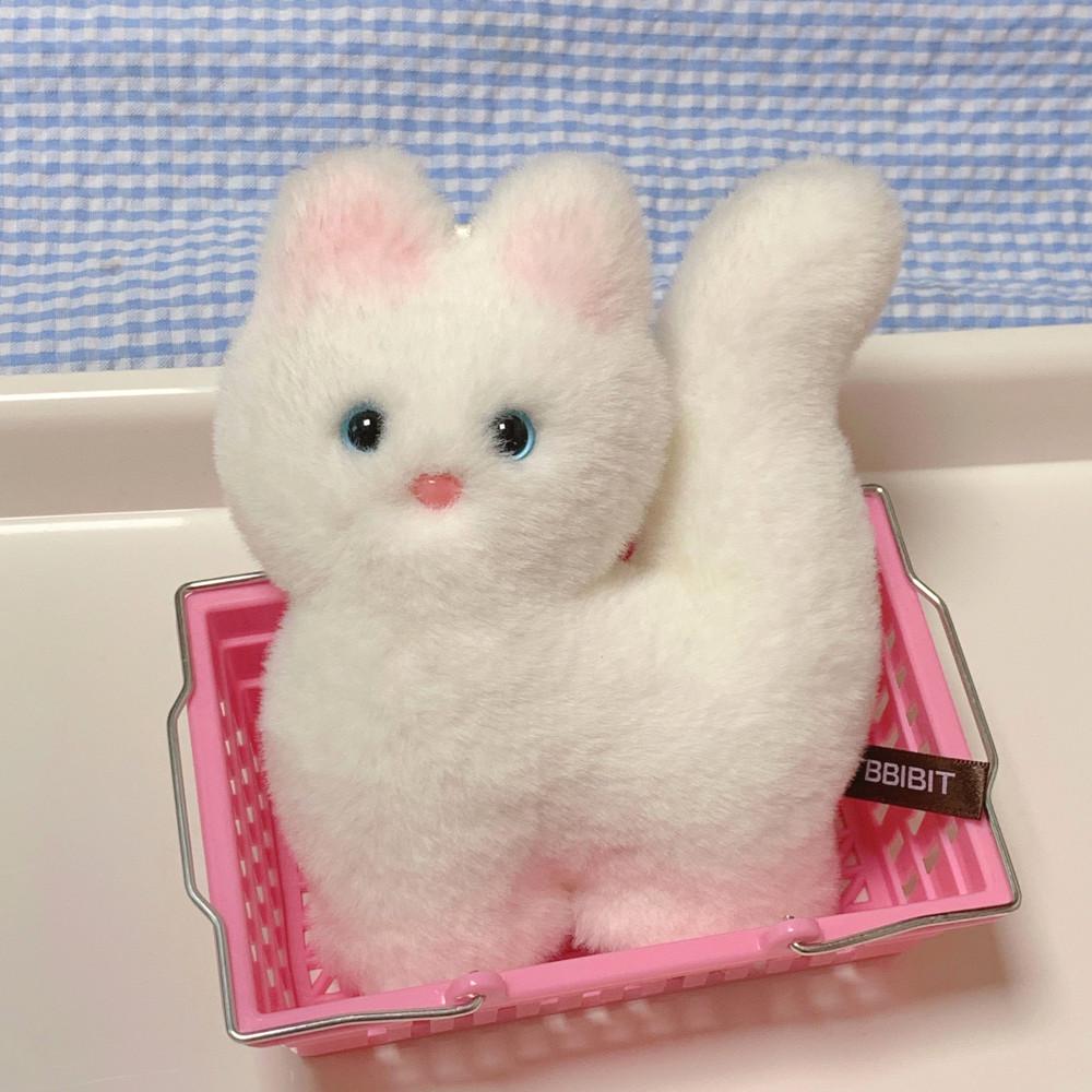Kitty fork doll keyring cream white 키티포크 인형키링 크림화이트