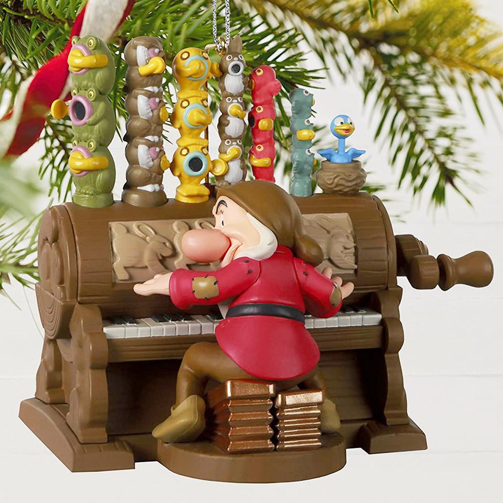 디즈니 홀마크 백설공주 일곱난쟁이 실리송 뮤지컬 노래 소리나는 오너먼트 2020