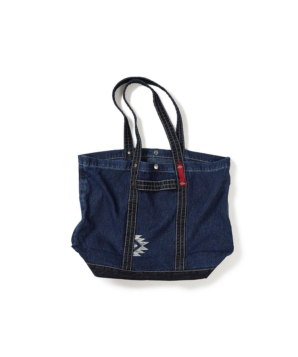 Vintage denim tote bag / Canvas indigo